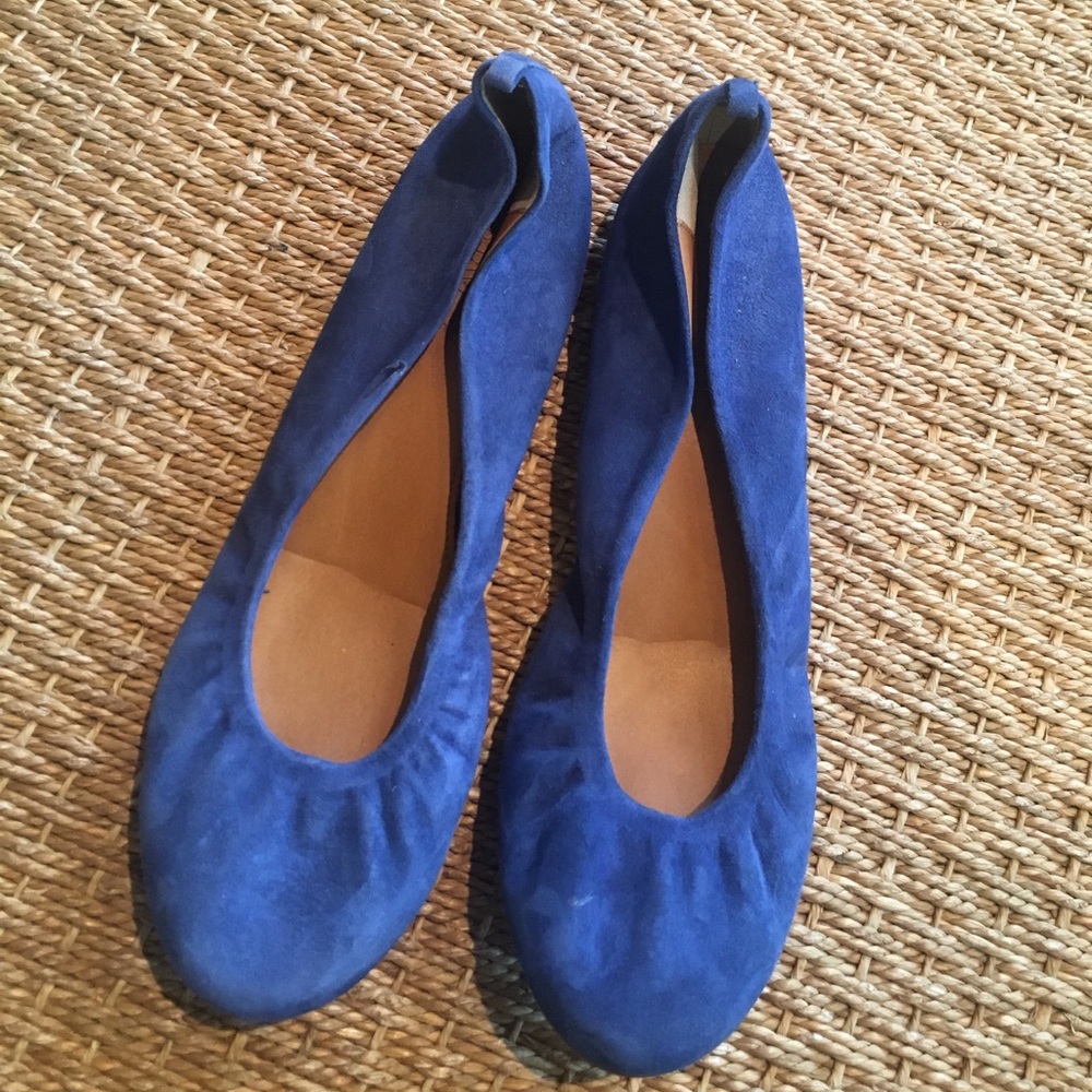 J. Crew Blue Suede Flats